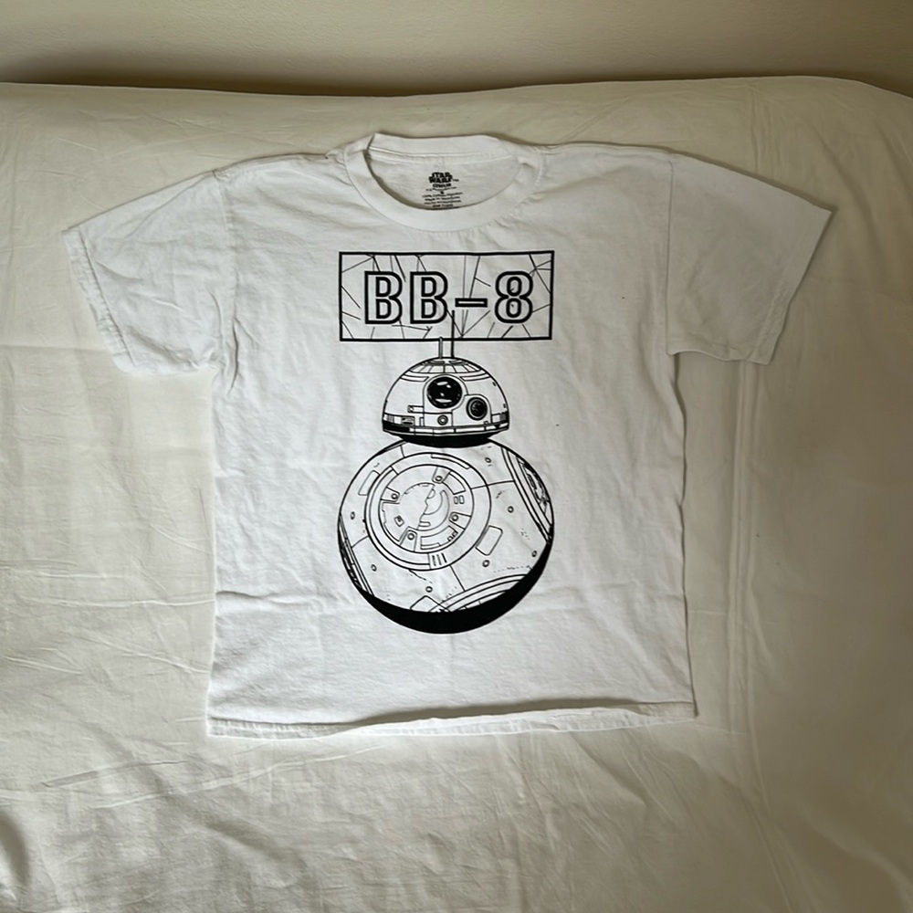 EUC BB-8 Star Wars White T-shirt